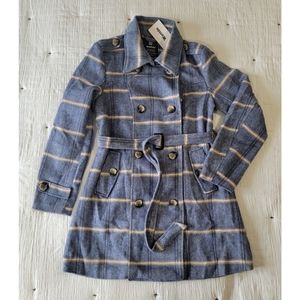 Wantdo women's double breasted winter pea/trench coat with belt size L-N…